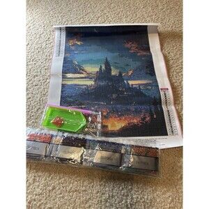 Diamond Art Painting Castle Mountains Landscape Brand New Round Beads